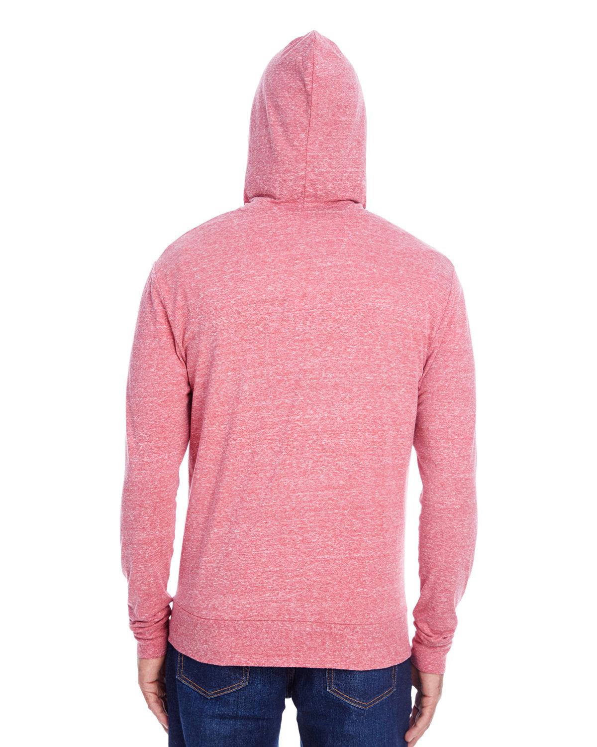 302Z Threadfast Apparel Unisex Triblend Full-Zip Light Hoodie - Back Image