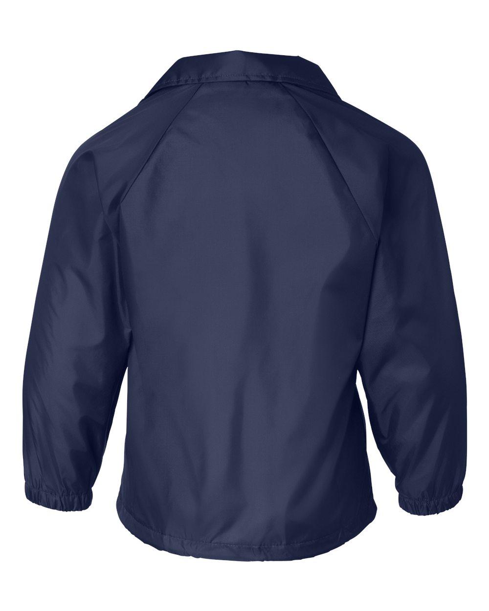 3101 Augusta Drop Ship Youth Lined Nylon Coachs Jacket - Back Image