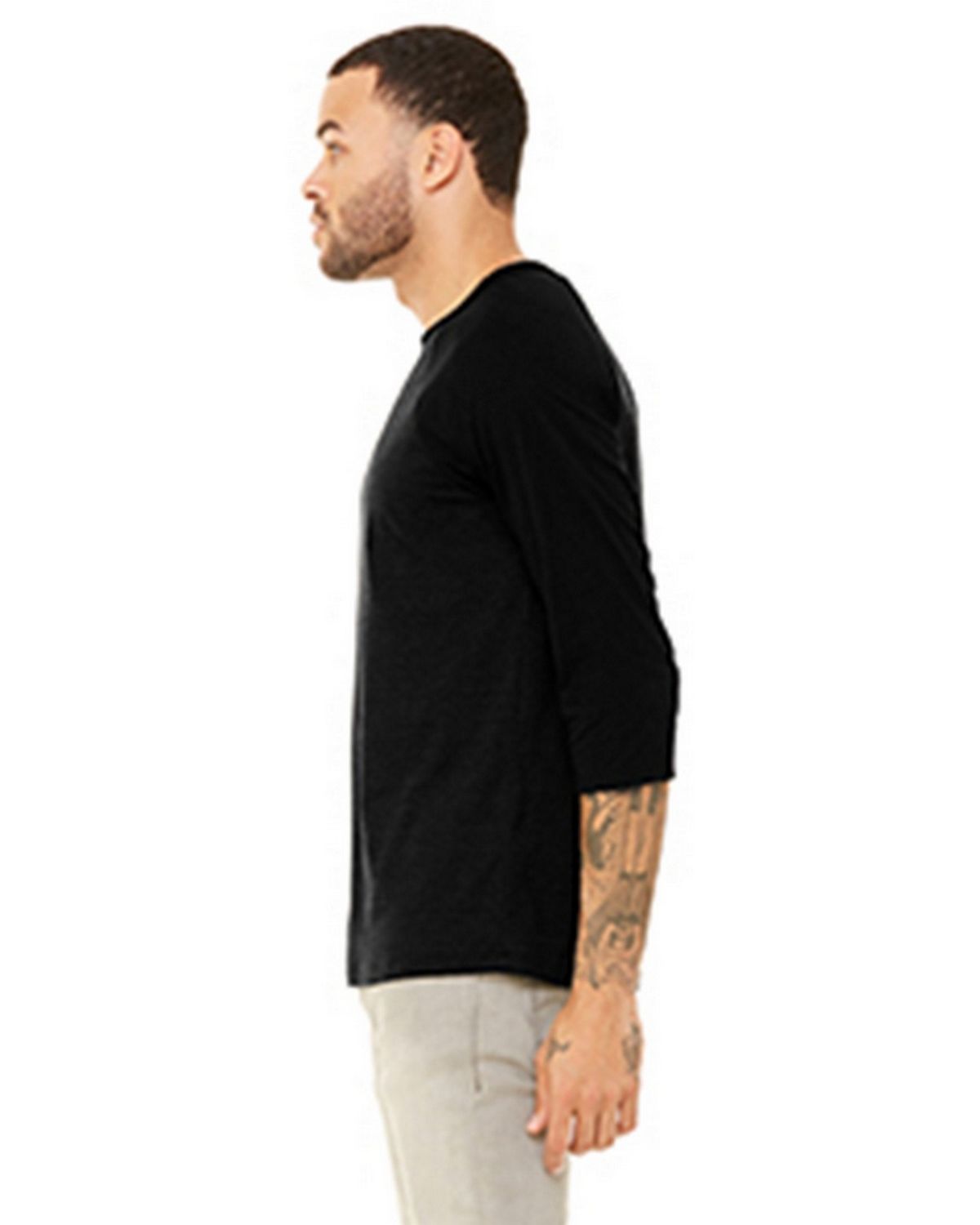 3200 Bella + Canvas Unisex 3/4 Sleeve Baseball Tee 3200 Bella + Canvas Unisex 3/4 Sleeve Baseball Tee - Siide Image