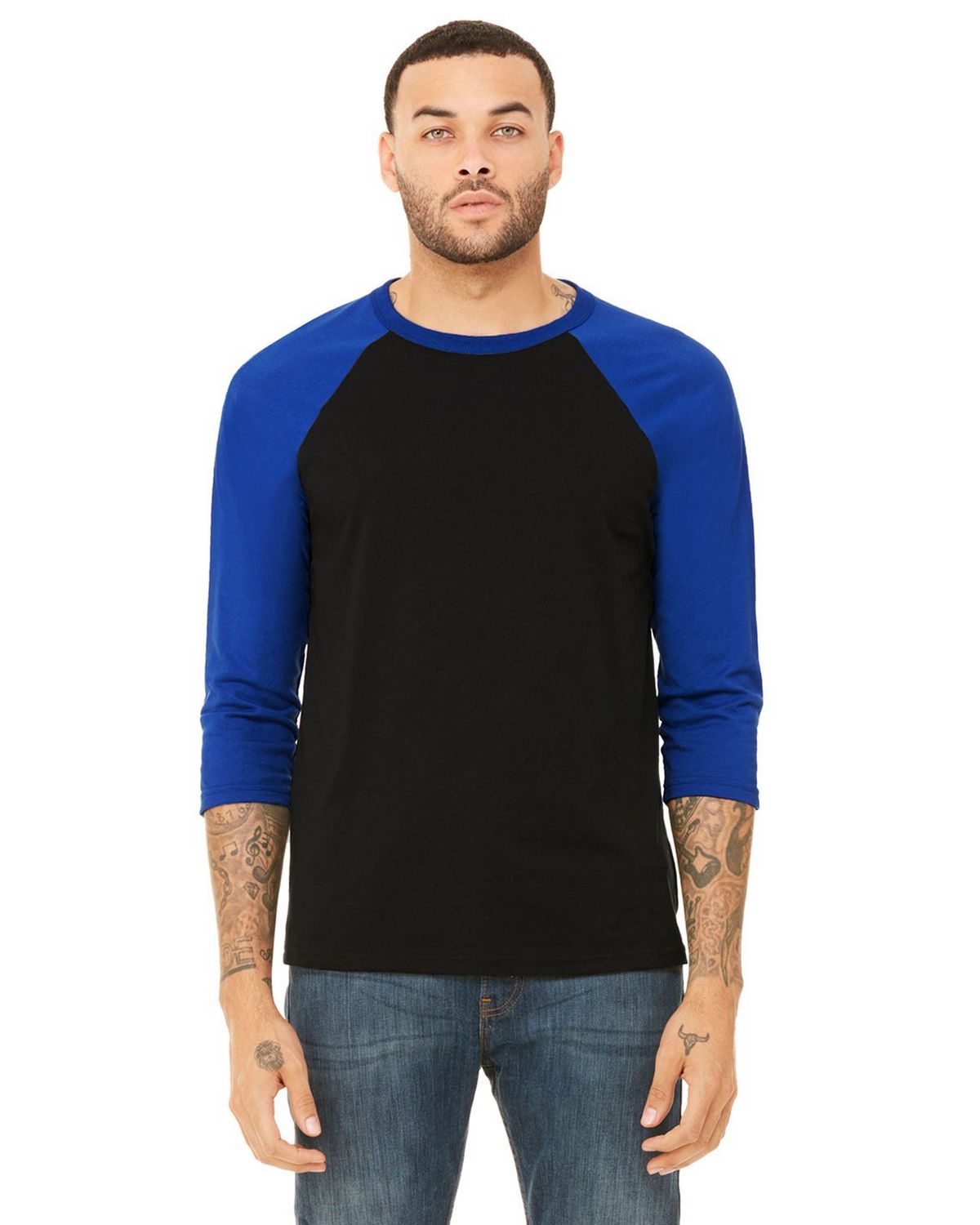 3200 Bella + Canvas Unisex 3/4 Sleeve Baseball Tee