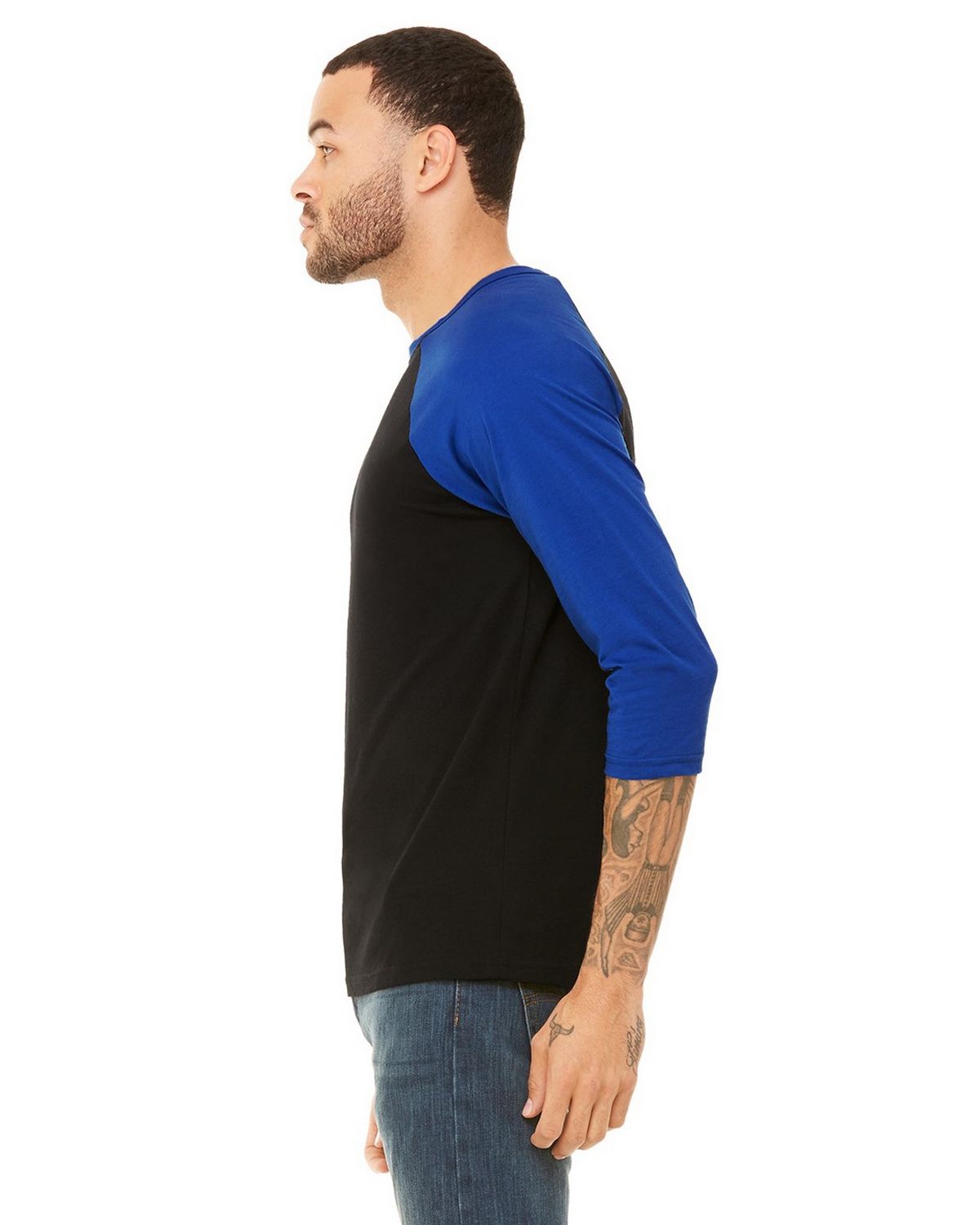 3200 Bella + Canvas Unisex 3/4 Sleeve Baseball Tee - Siide Image