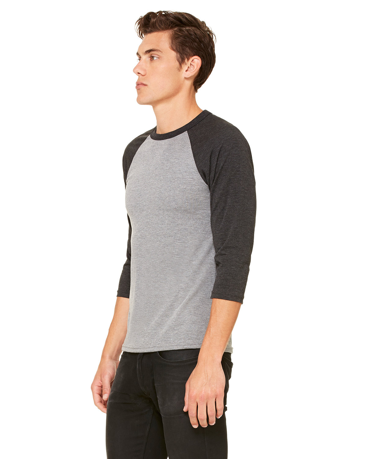 3200 Bella + Canvas Unisex 3/4 Sleeve Baseball Tee 3200 Bella + Canvas Unisex 3/4 Sleeve Baseball Tee - Siide Image