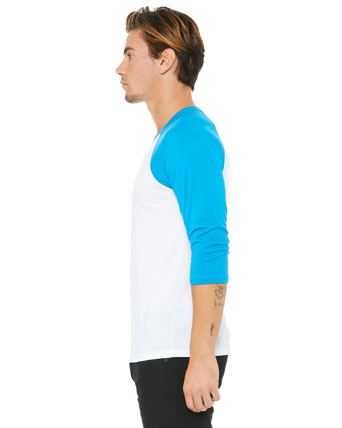 3200 Bella + Canvas Unisex 3/4 Sleeve Baseball Tee - Siide Image