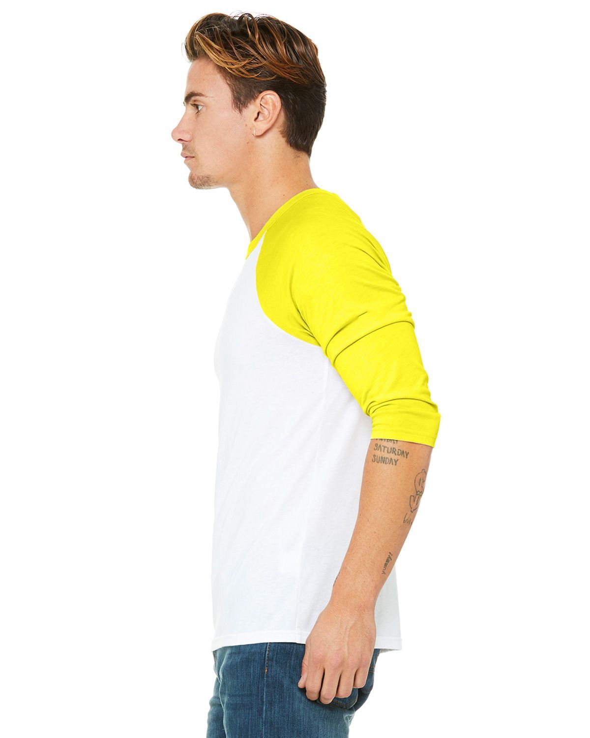 3200 Bella + Canvas Unisex 3/4 Sleeve Baseball Tee - Siide Image