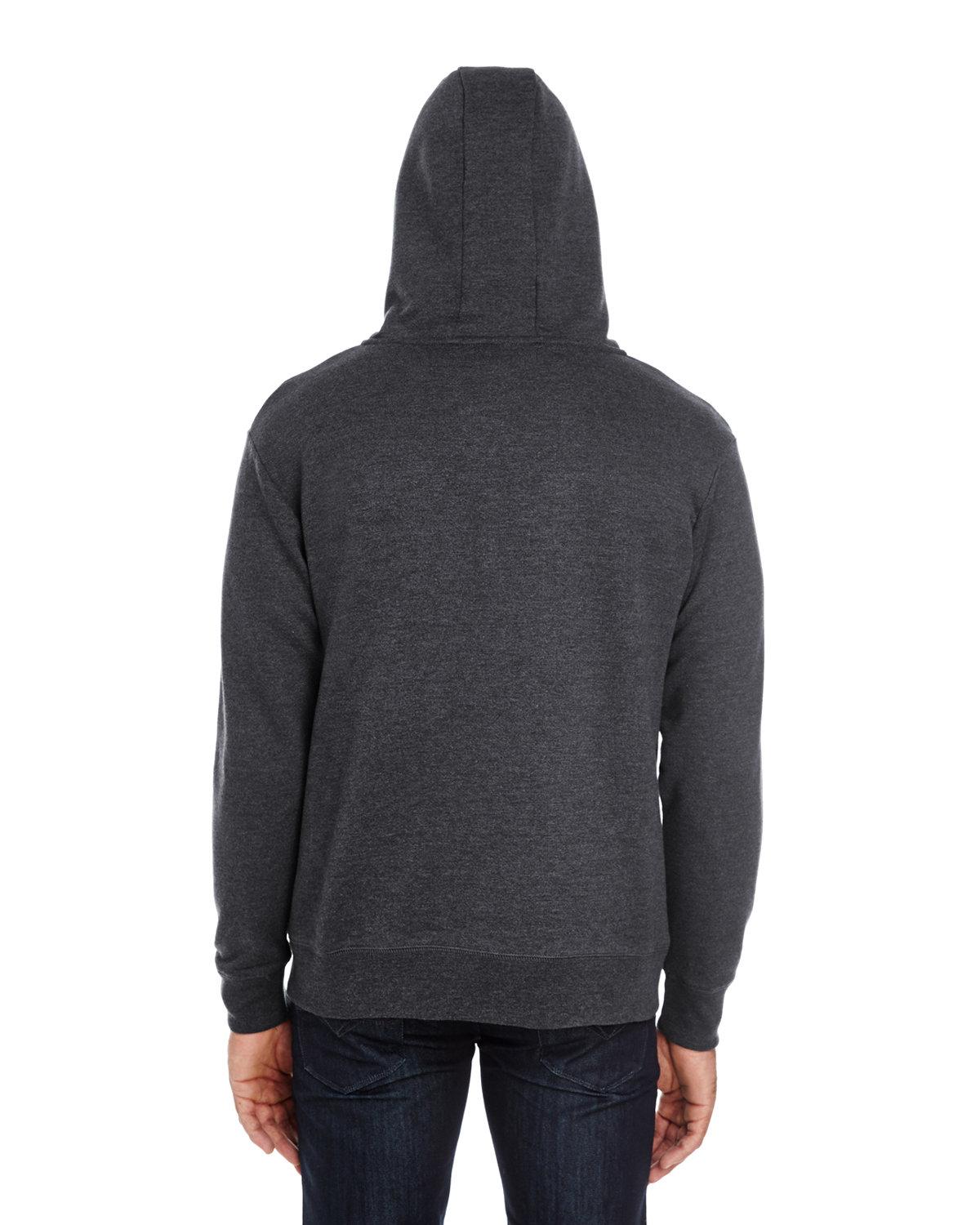 321Z Threadfast Apparel Unisex Triblend French Terry Full-Zip - Back Image