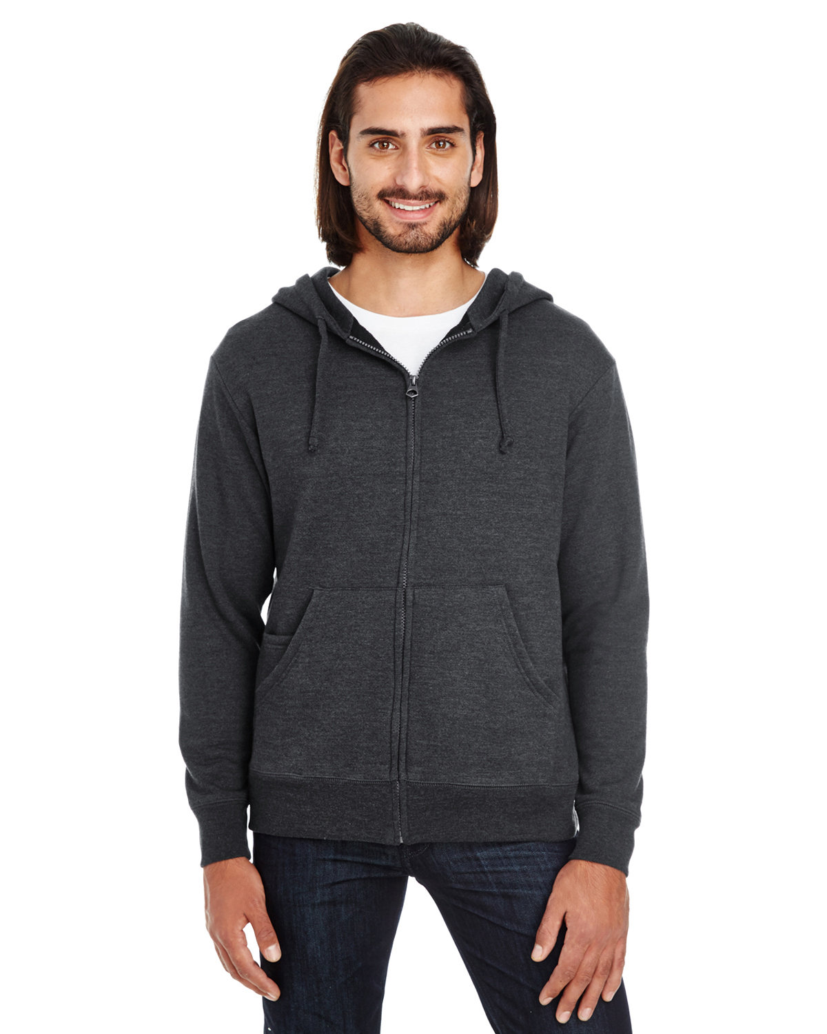 321Z Threadfast Apparel Unisex Triblend French Terry Full-Zip