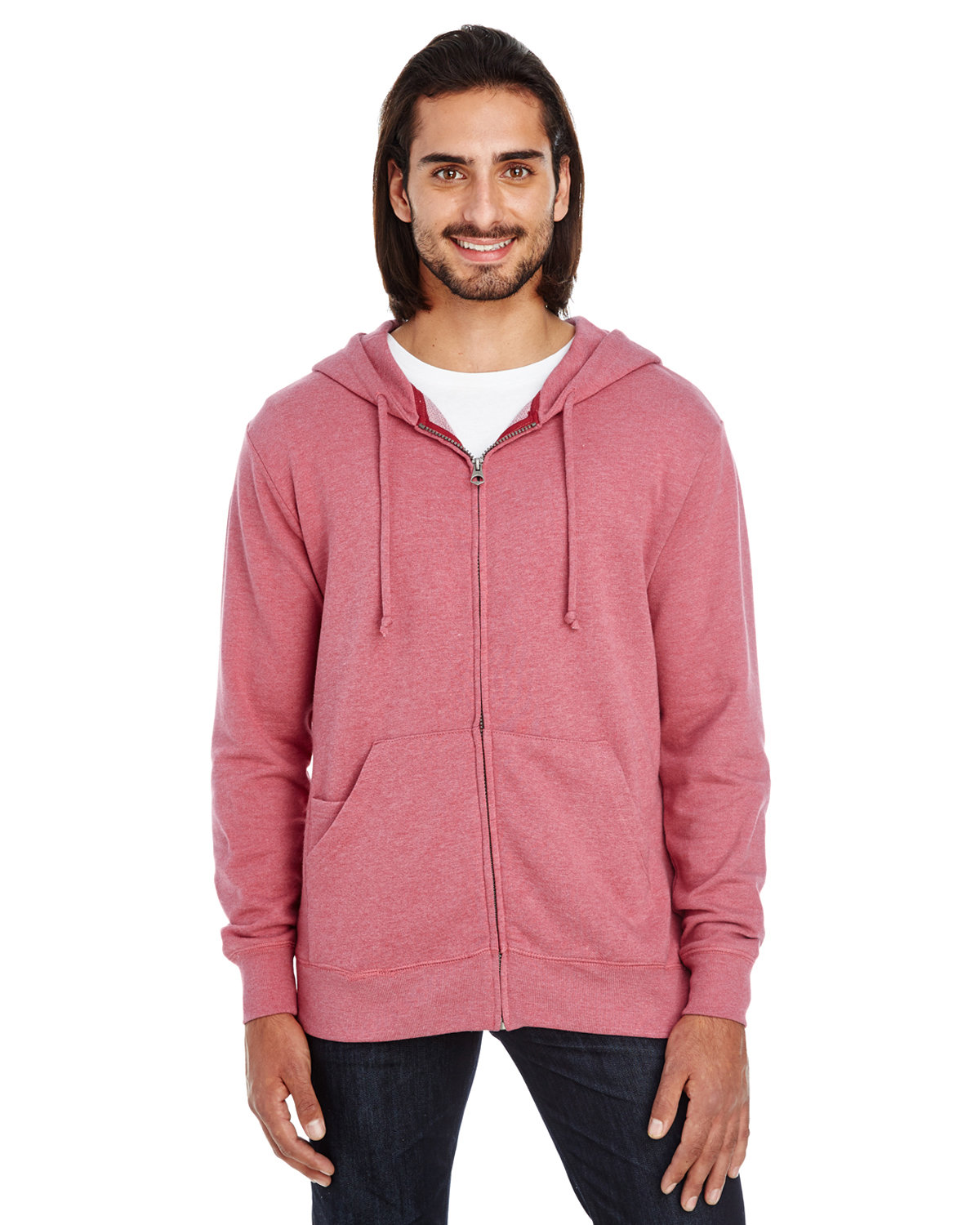 321Z Threadfast Apparel Unisex Triblend French Terry Full-Zip