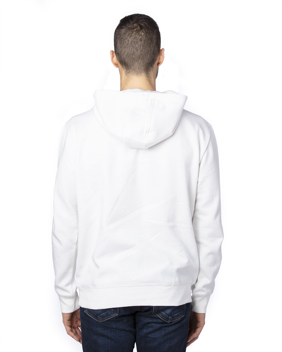322H Threadfast Apparel Unisex Precision Fleece Hoodie - Back Image