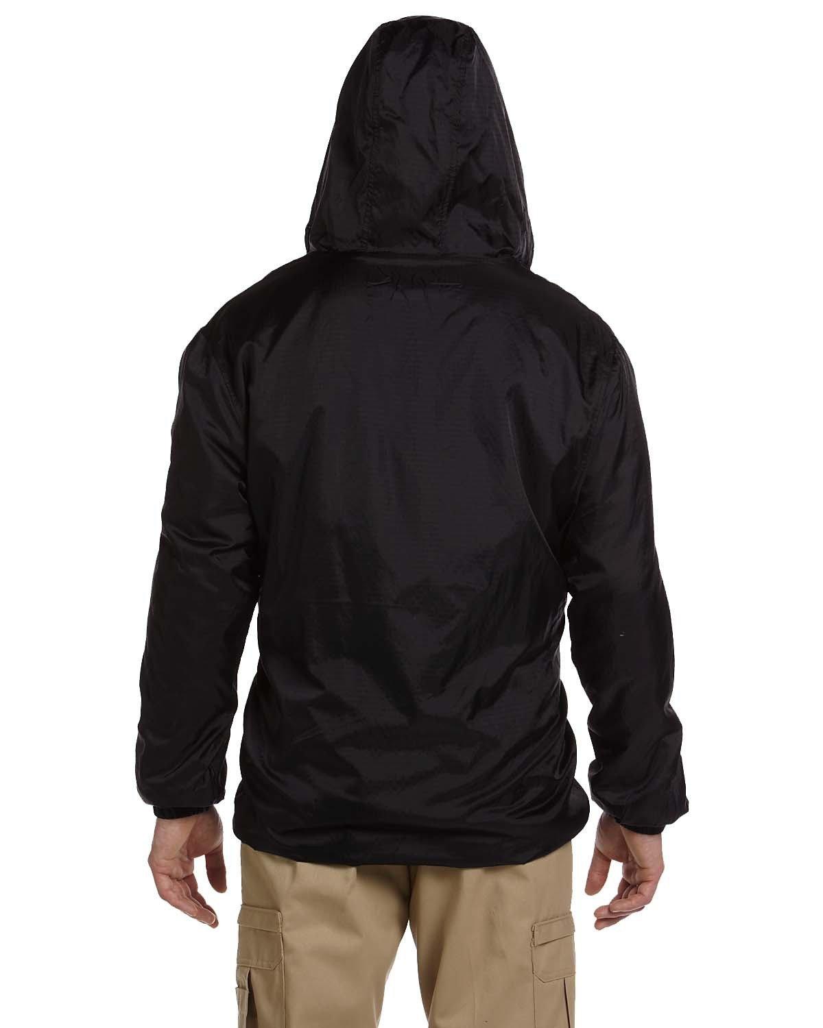33237 Dickies Mens Fleece-Lined Hooded Nylon Jacket 33237 Dickies Mens Fleece-Lined Hooded Nylon Jacket - Back Image