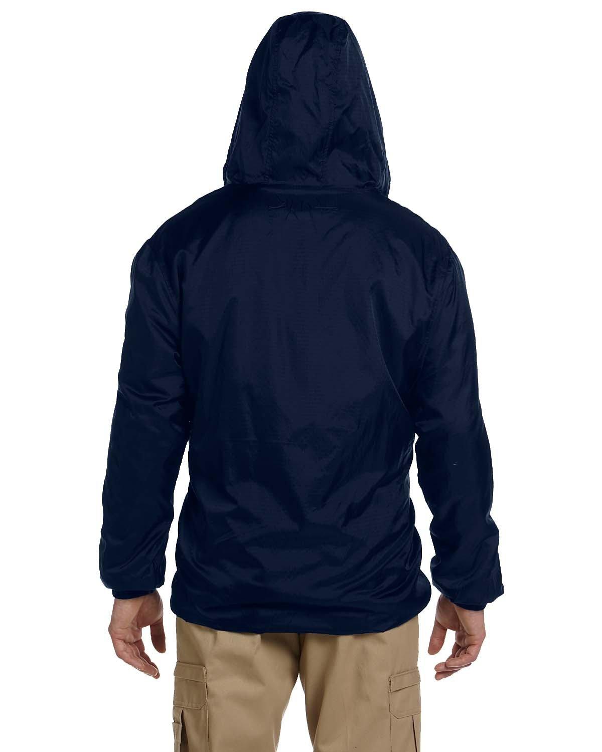 33237 Dickies Mens Fleece-Lined Hooded Nylon Jacket - Back Image