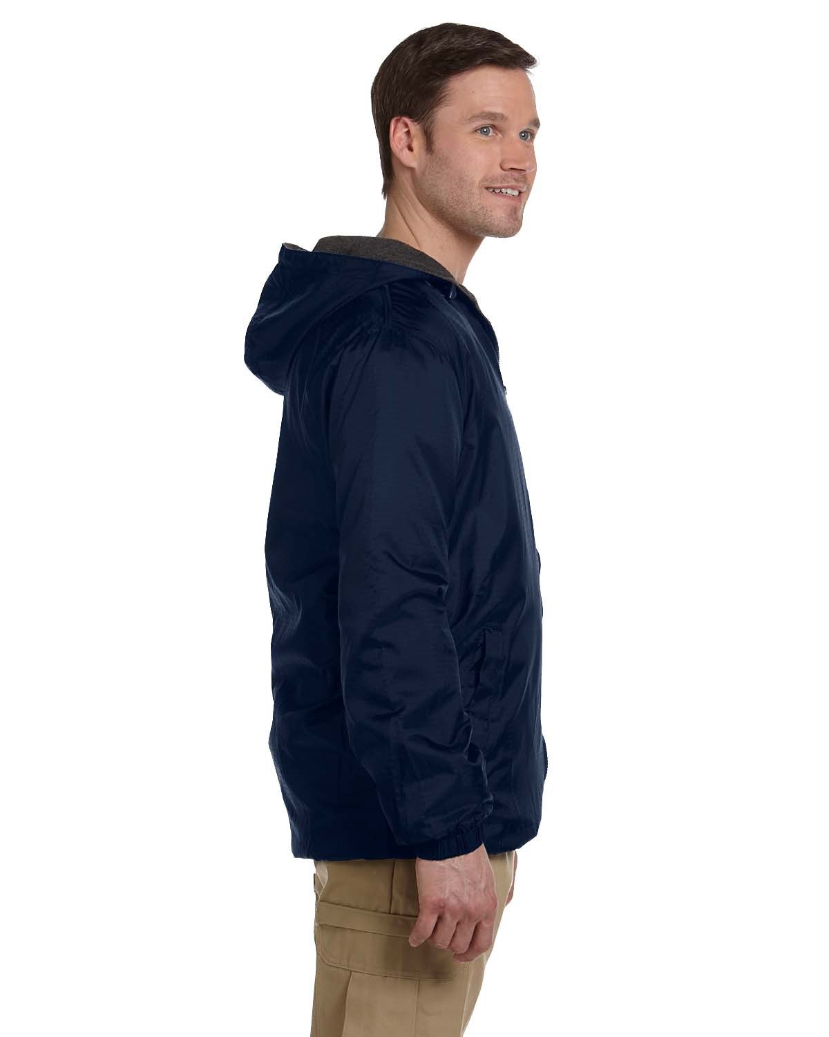 33237 Dickies Mens Fleece-Lined Hooded Nylon Jacket - Siide Image