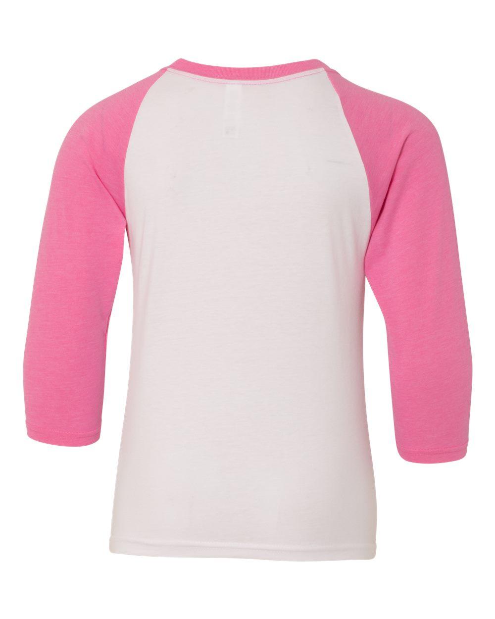 3352 Next Level Youth CVC Three-Quarter Sleeve Raglan 3352 Next Level Youth CVC Three-Quarter Sleeve Raglan - Back Image