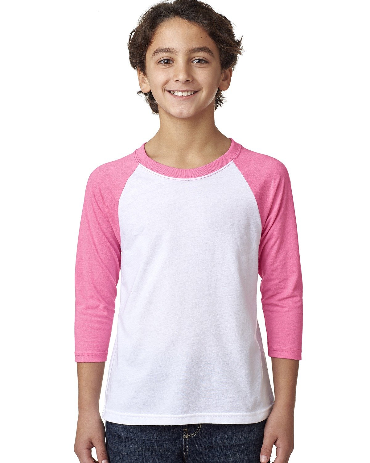3352 Next Level Youth CVC Three-Quarter Sleeve Raglan 3352 Next Level Youth CVC Three-Quarter Sleeve Raglan
