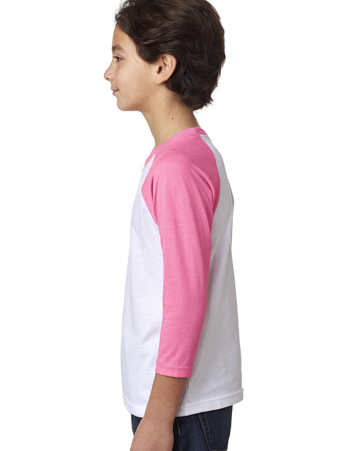 3352 Next Level Youth CVC Three-Quarter Sleeve Raglan 3352 Next Level Youth CVC Three-Quarter Sleeve Raglan - Siide Image