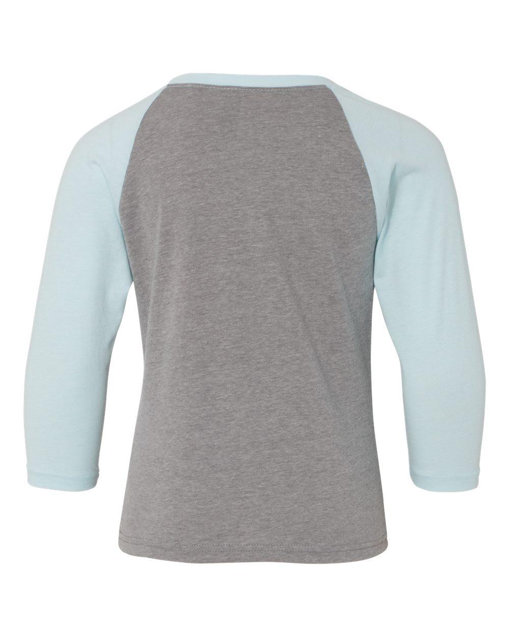 3352 Next Level Youth CVC Three-Quarter Sleeve Raglan 3352 Next Level Youth CVC Three-Quarter Sleeve Raglan - Back Image
