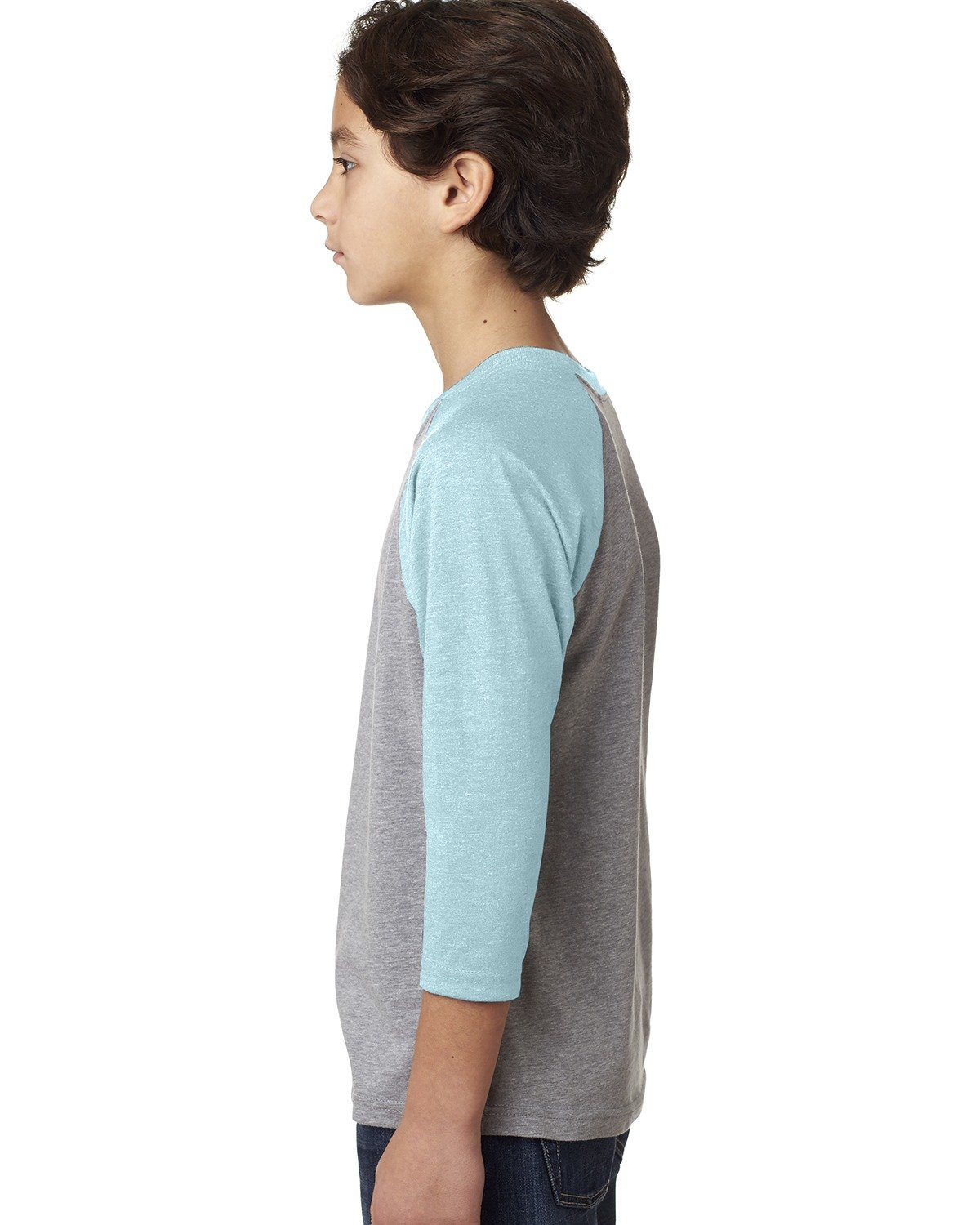 3352 Next Level Youth CVC Three-Quarter Sleeve Raglan 3352 Next Level Youth CVC Three-Quarter Sleeve Raglan - Siide Image