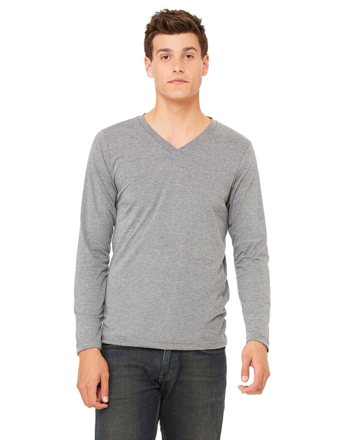 3425 Bella + Canvas Unisex Long Sleeve V-Neck T-shirt