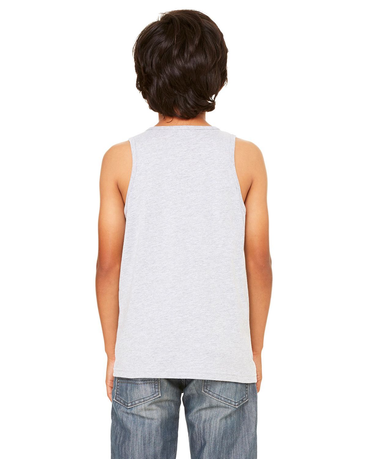 3480Y Bella + Canvas Youth Jersey Tank Top - Back Image