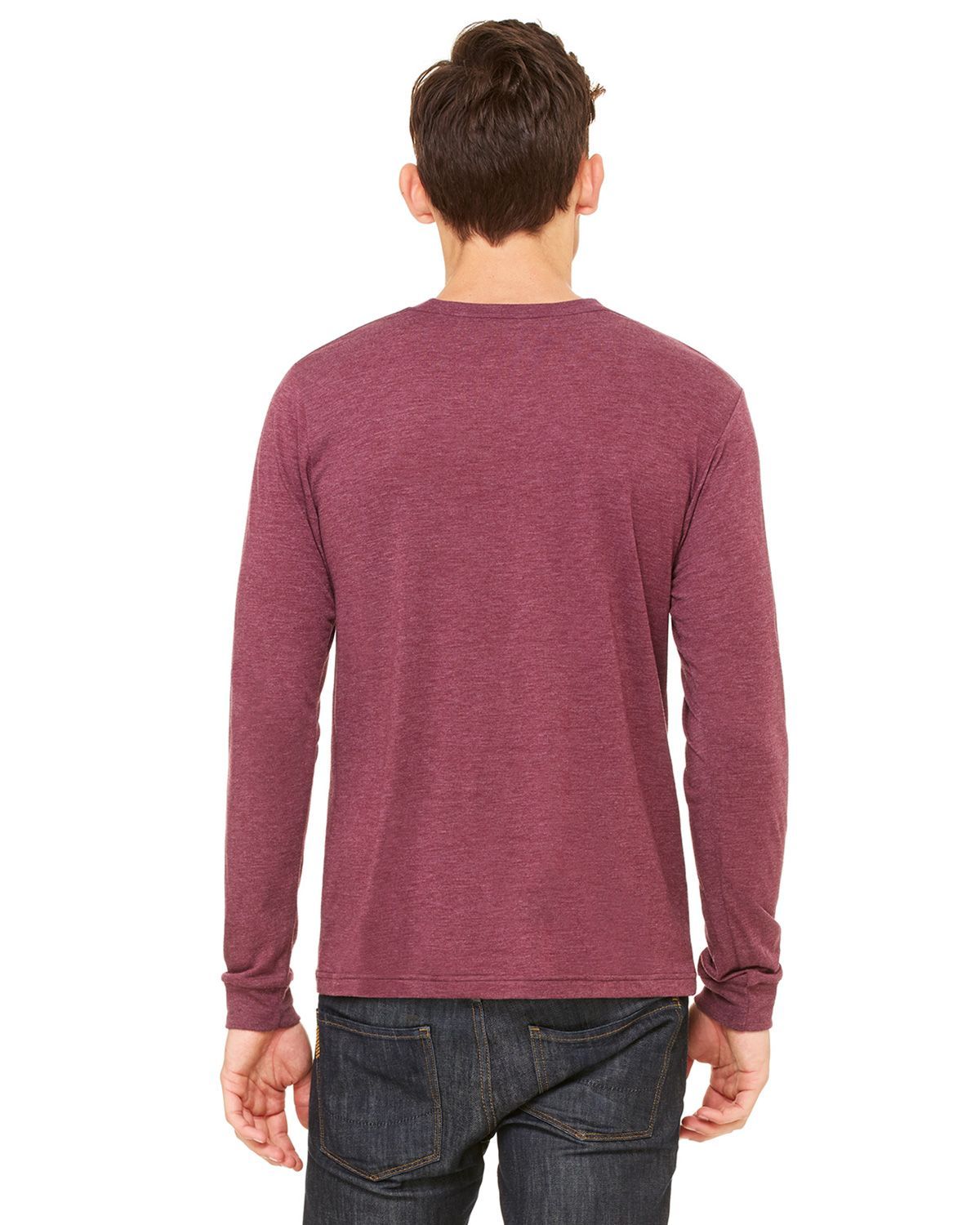 Bella + Canvas Direct to Film (DTF) 3501 Unisex Jersey Long Sleeve T-Shirt Bella + Canvas Direct to Film (DTF) 3501 Unisex Jersey Long Sleeve T-Shirt - Back Image