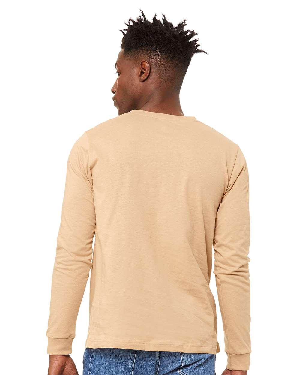3501 Bella + Canvas Unisex Jersey Long Sleeve T-Shirt - Back Image