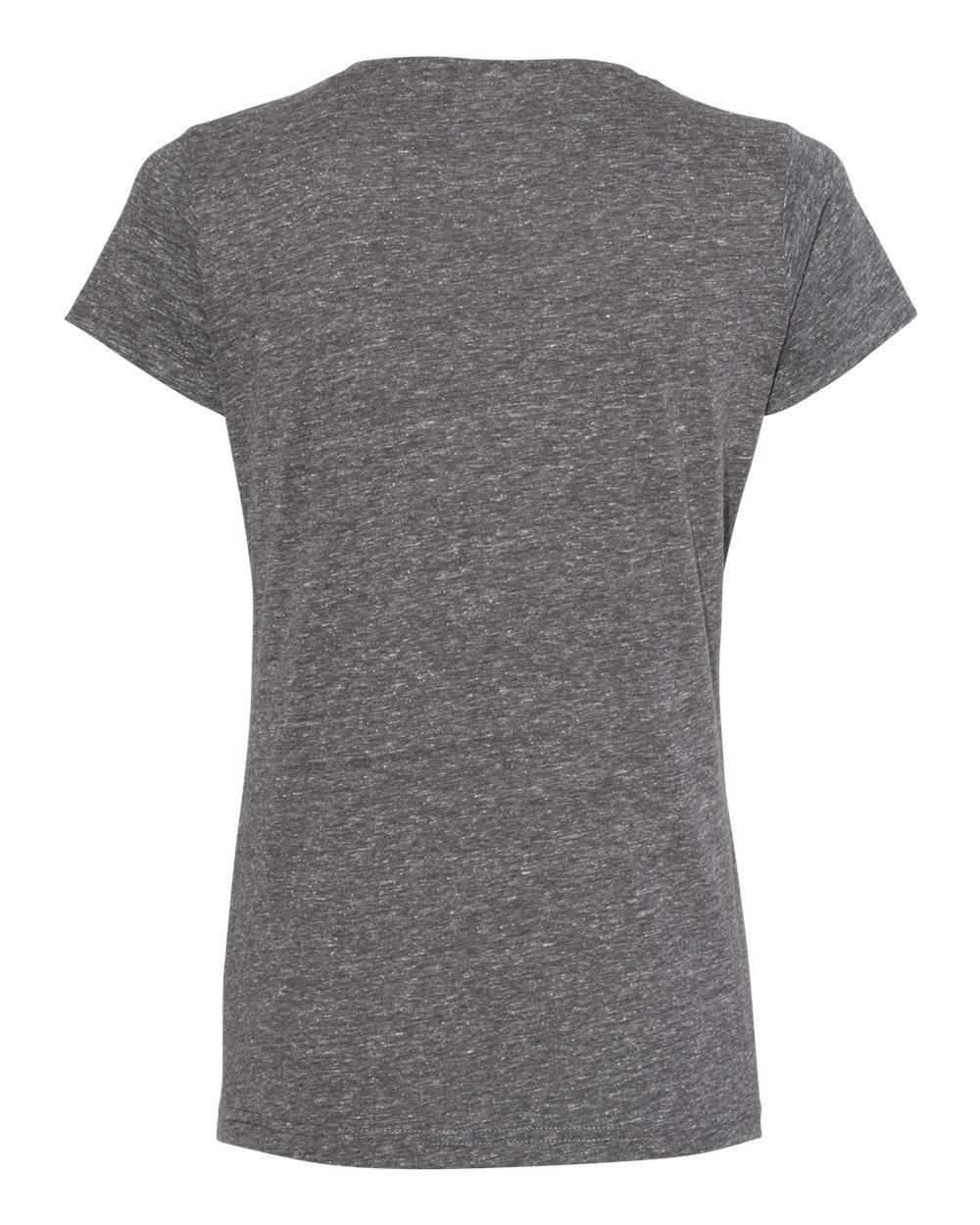 3591 LAT Womens Harborside Mélange V-Neck T-Shirt - Back Image