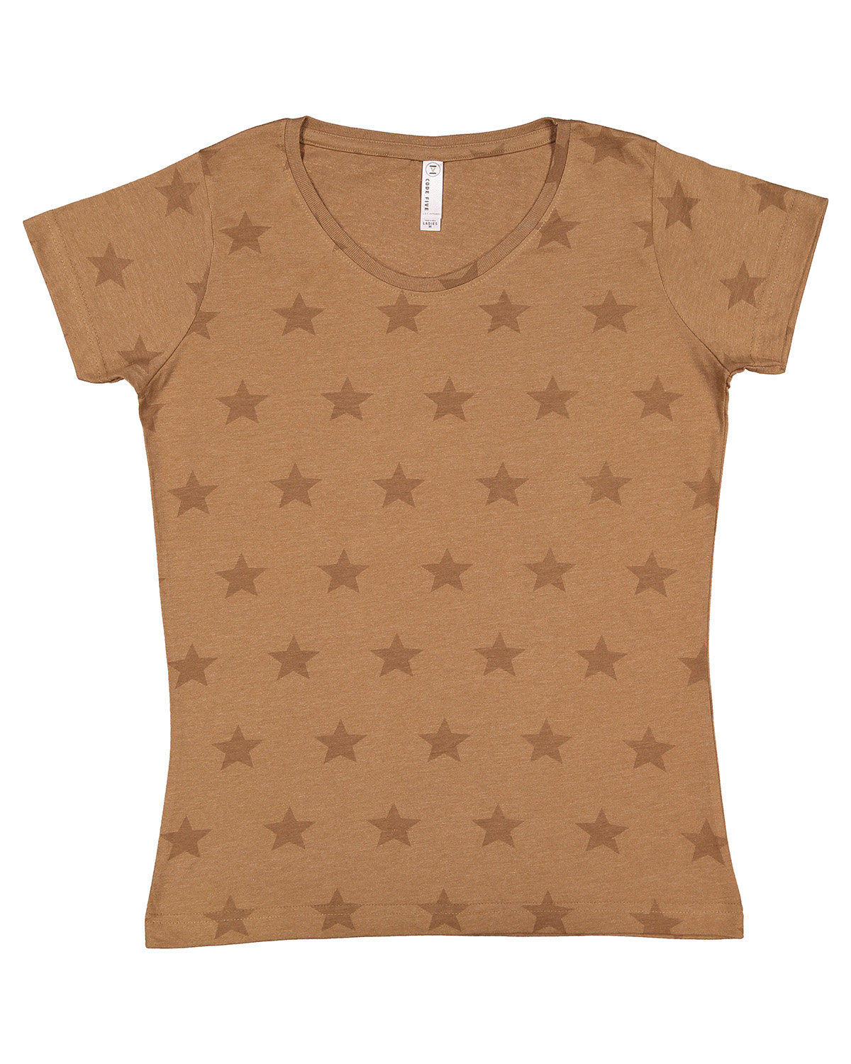 3629 Code Five Womens Star Print Scoop Neck Tee 3629 Code Five Womens Star Print Scoop Neck Tee