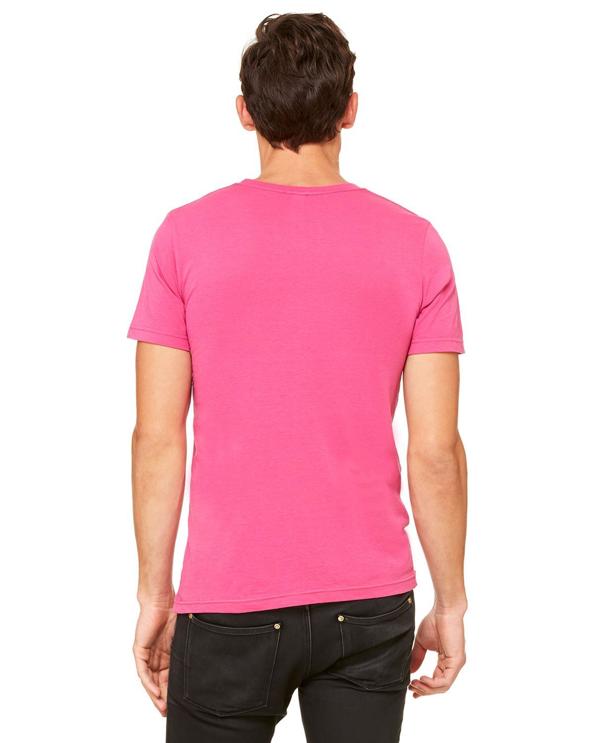 3650 Bella + Canvas Unisex Short Sleeves Poly-Cotton T-shirt - Back Image