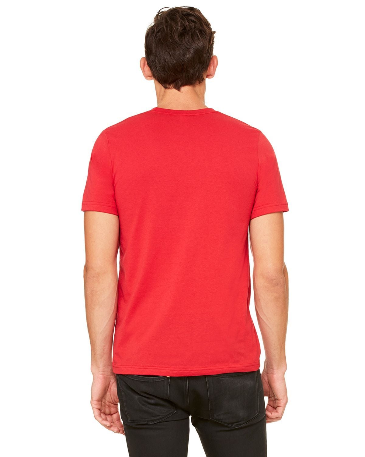 3650 Bella + Canvas Unisex Short Sleeves Poly-Cotton T-shirt - Back Image