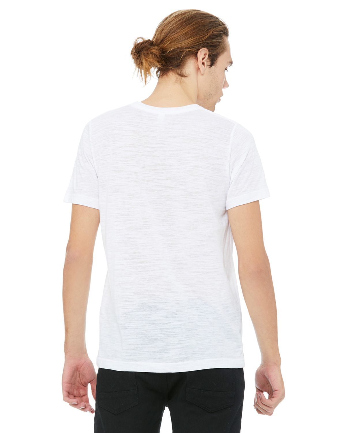 3650 Bella + Canvas Unisex Short Sleeves Poly-Cotton T-shirt - Back Image