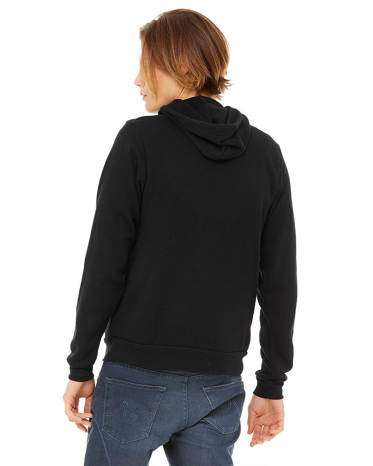 3719 Bella + Canvas Unisex Fleece Pullover Hoodie - Back Image