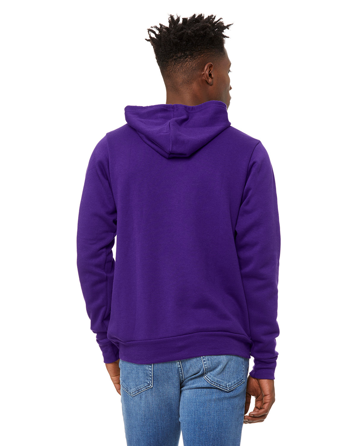 3719 Bella + Canvas Unisex Fleece Pullover Hoodie 3719 Bella + Canvas Unisex Fleece Pullover Hoodie - Back Image