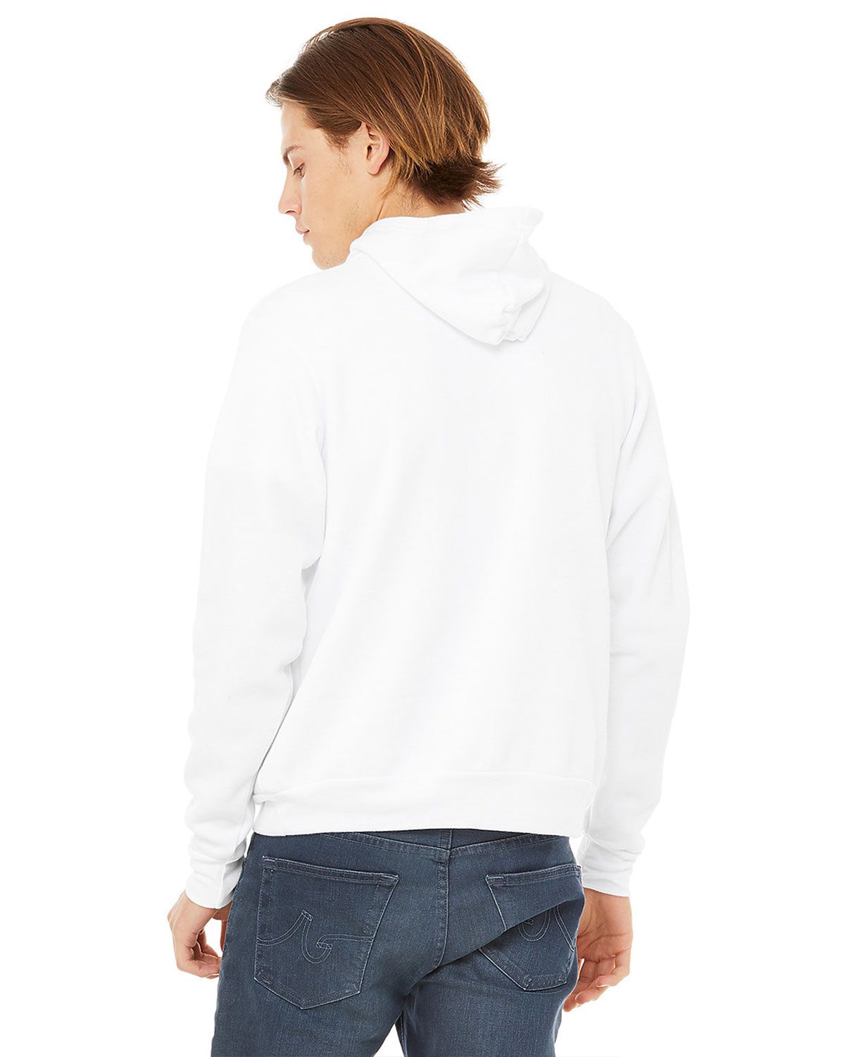 3719 Bella + Canvas Unisex Fleece Pullover Hoodie - Back Image