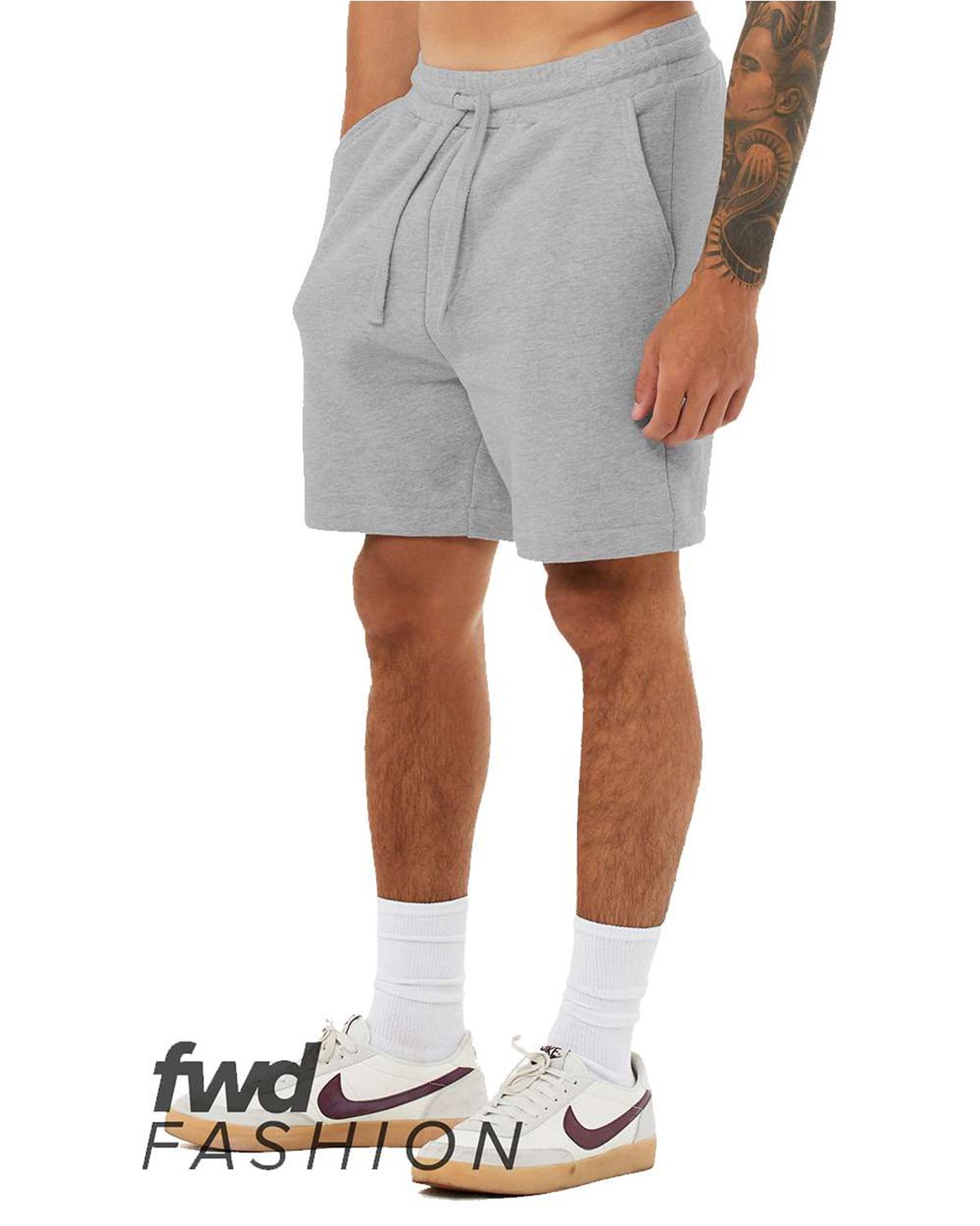 3724 Bella + Canvas Unisex Fleece Drawstring Sweat Short - Siide Image