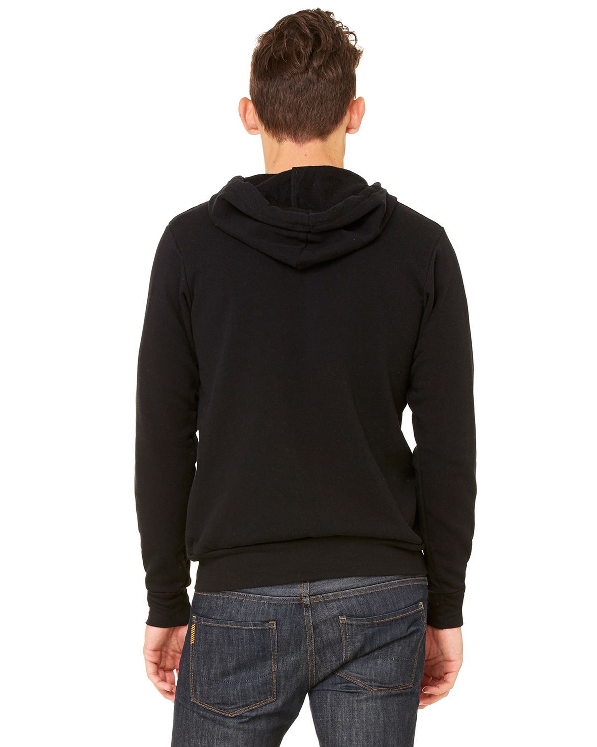 Bella + Canvas Direct to Film (DTF) 3739 Unisex Sponge Fleece Full-Zip Hoodie Bella + Canvas Direct to Film (DTF) 3739 Unisex Sponge Fleece Full-Zip Hoodie - Back Image