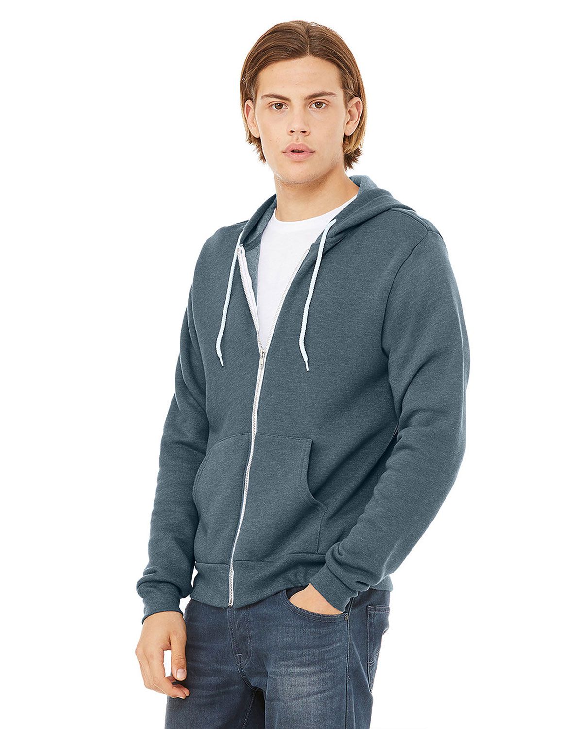 Bella + Canvas Direct to Film (DTF) 3739 Unisex Sponge Fleece Full-Zip Hoodie - Siide Image