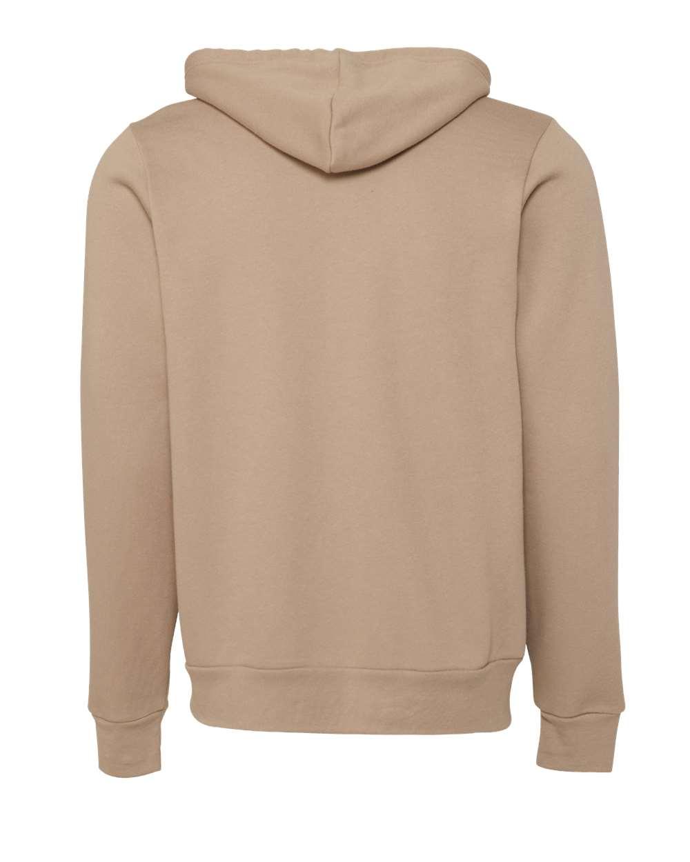 3739 Bella + Canvas Unisex Sponge Fleece Full-Zip Hoodie - Back Image