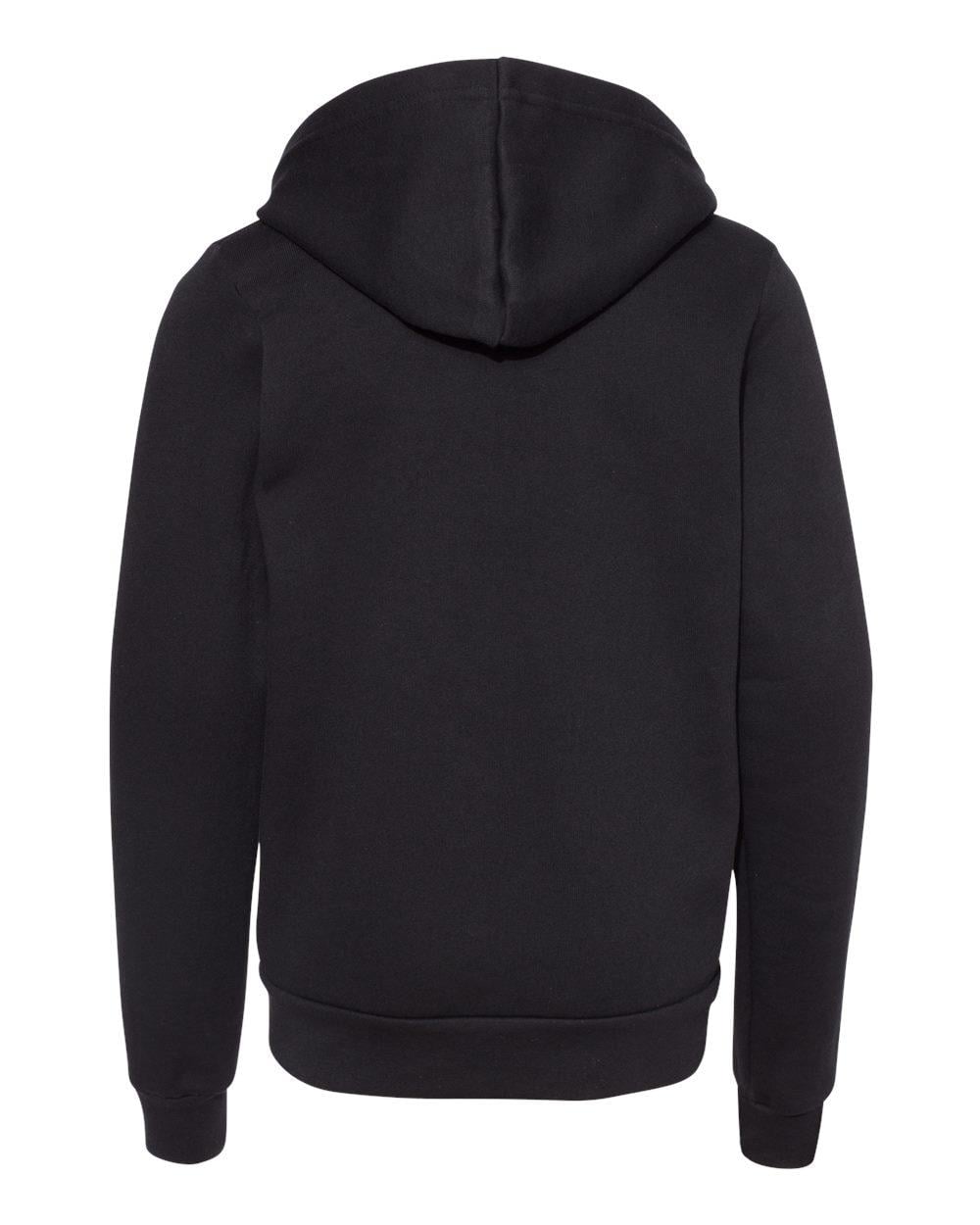 3739Y Bella + Canvas Youth Sponge Fleece Full-Zip Up Hoodie 3739Y Bella + Canvas Youth Sponge Fleece Full-Zip Up Hoodie - Back Image