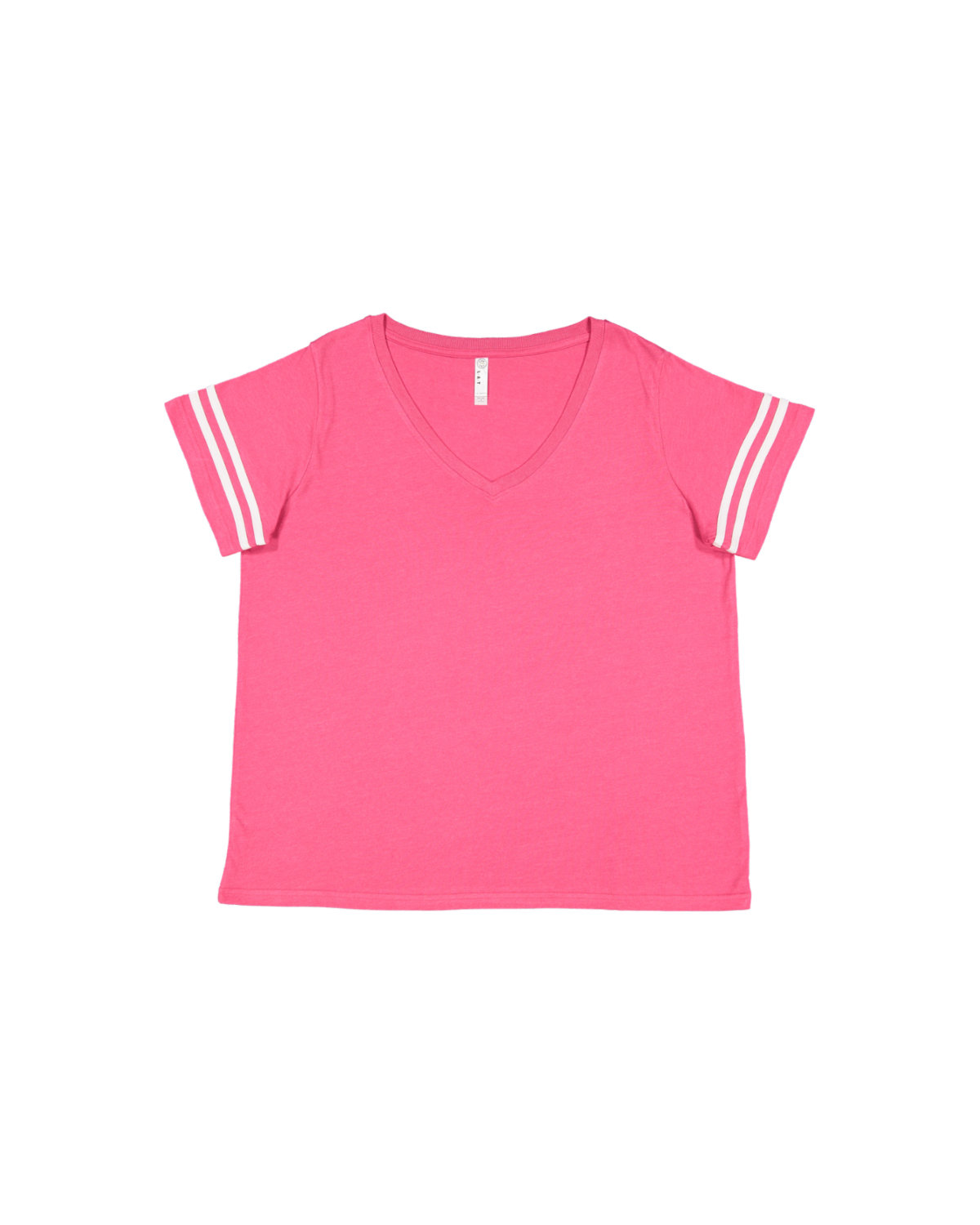 3837 LAT Ladies Curvy Football T-Shirt