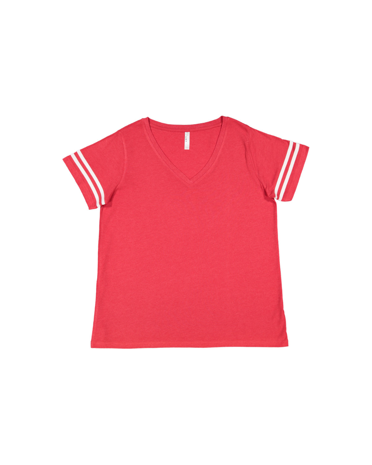 3837 LAT Ladies Curvy Football T-Shirt Zoom Image