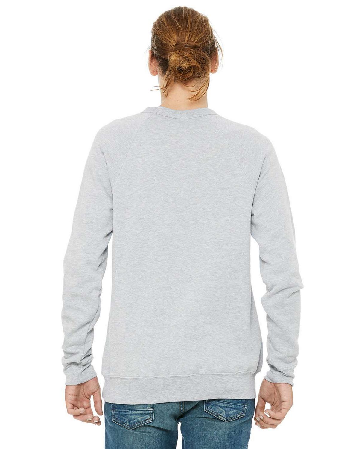 3901 Bella + Canvas Unisex Sponge Fleece Raglan Crewneck Sweatshirt 3901 Bella + Canvas Unisex Sponge Fleece Raglan Crewneck Sweatshirt - Back Image