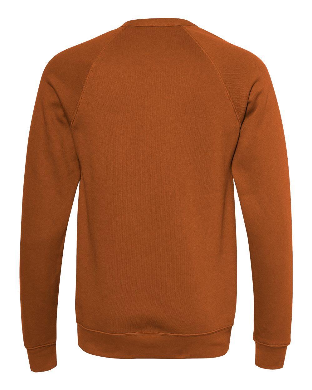 3901 Bella + Canvas Unisex Sponge Fleece Raglan Crewneck Sweatshirt - Back Image