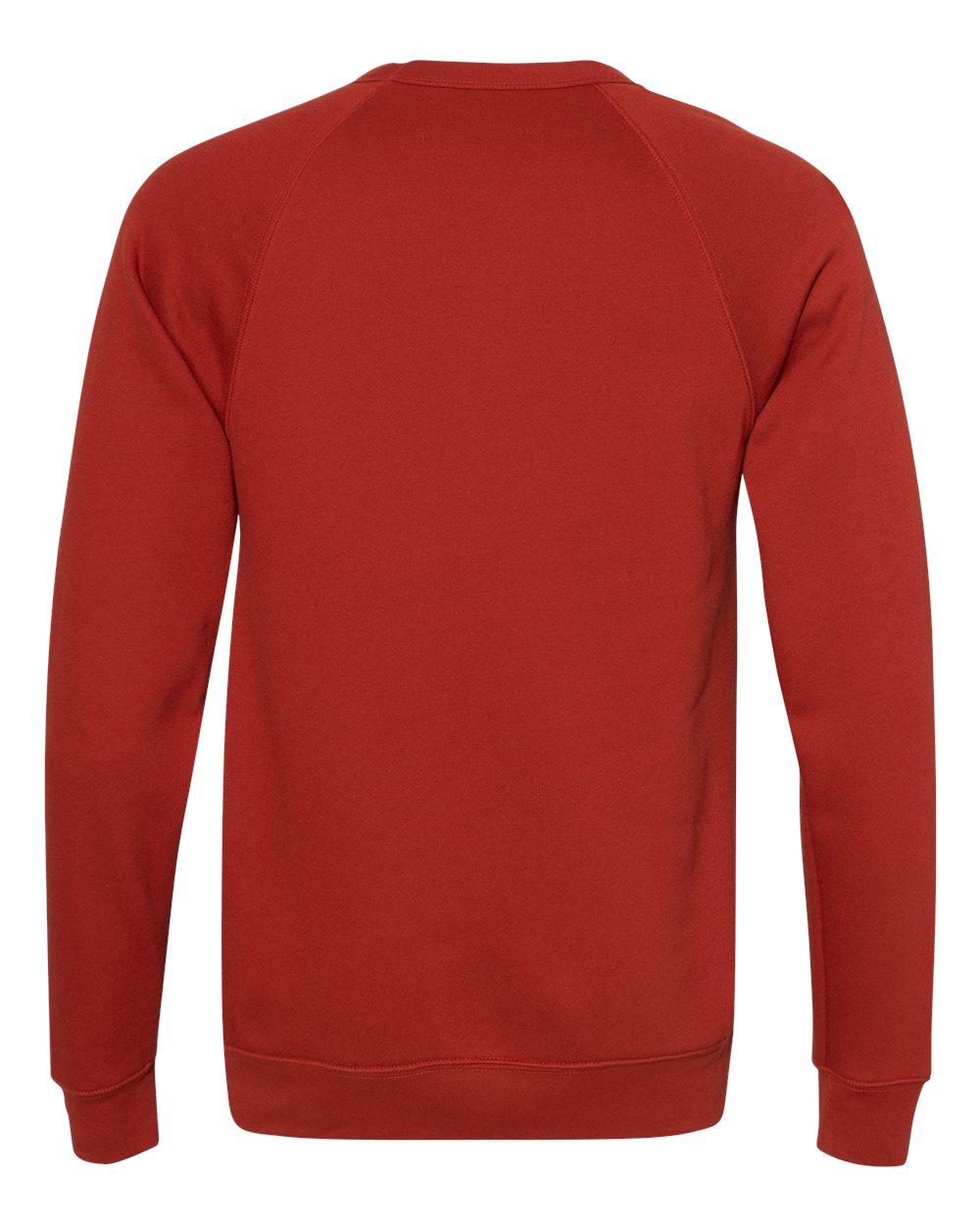 3901 Bella + Canvas Unisex Sponge Fleece Raglan Crewneck Sweatshirt - Back Image