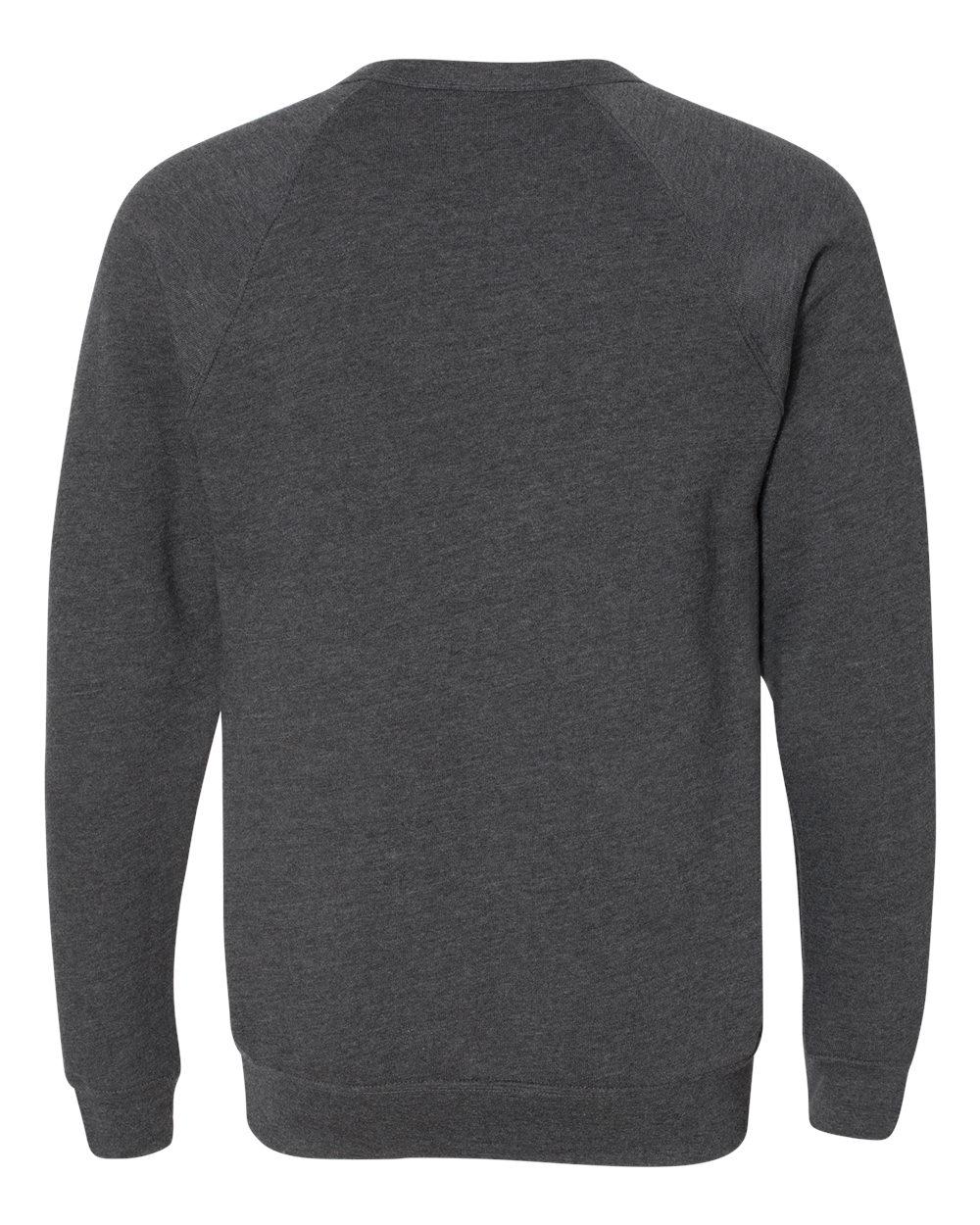3901 Bella + Canvas Unisex Sponge Fleece Raglan Crewneck Sweatshirt - Back Image