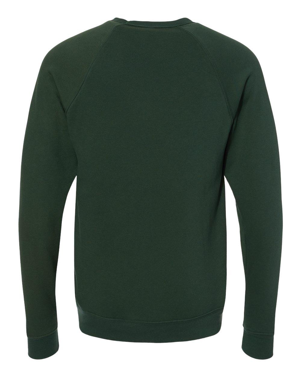 3901 Bella + Canvas Unisex Sponge Fleece Raglan Crewneck Sweatshirt - Back Image