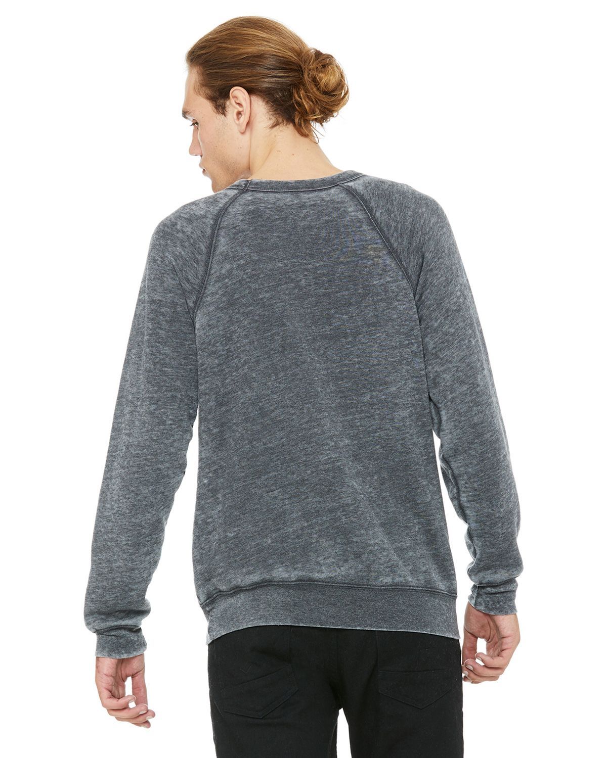 Bella + Canvas Screen Print 3901 Unisex Sponge Fleece Raglan Crewneck Sweatshirt Bella + Canvas Screen Print 3901 Unisex Sponge Fleece Raglan Crewneck Sweatshirt - Back Image