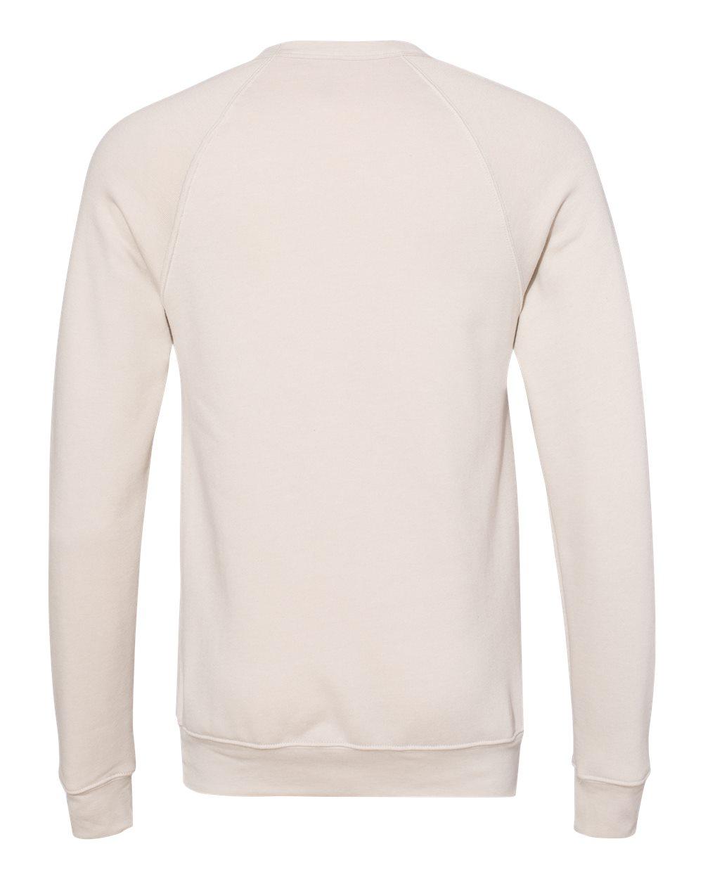 3901 Bella + Canvas Unisex Sponge Fleece Raglan Crewneck Sweatshirt - Back Image