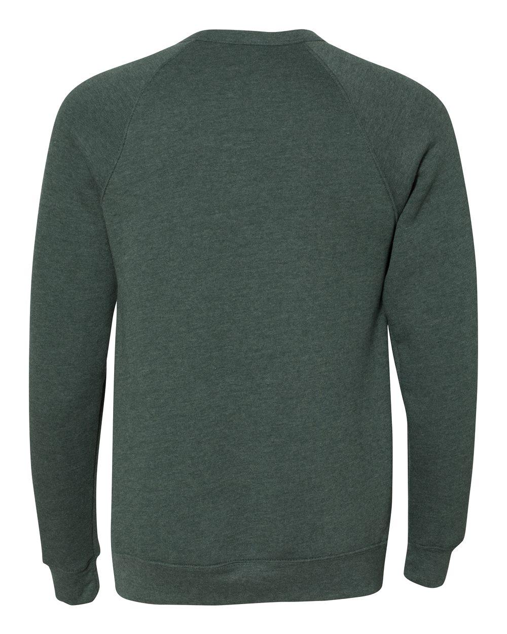 3901 Bella + Canvas Unisex Sponge Fleece Raglan Crewneck Sweatshirt - Back Image