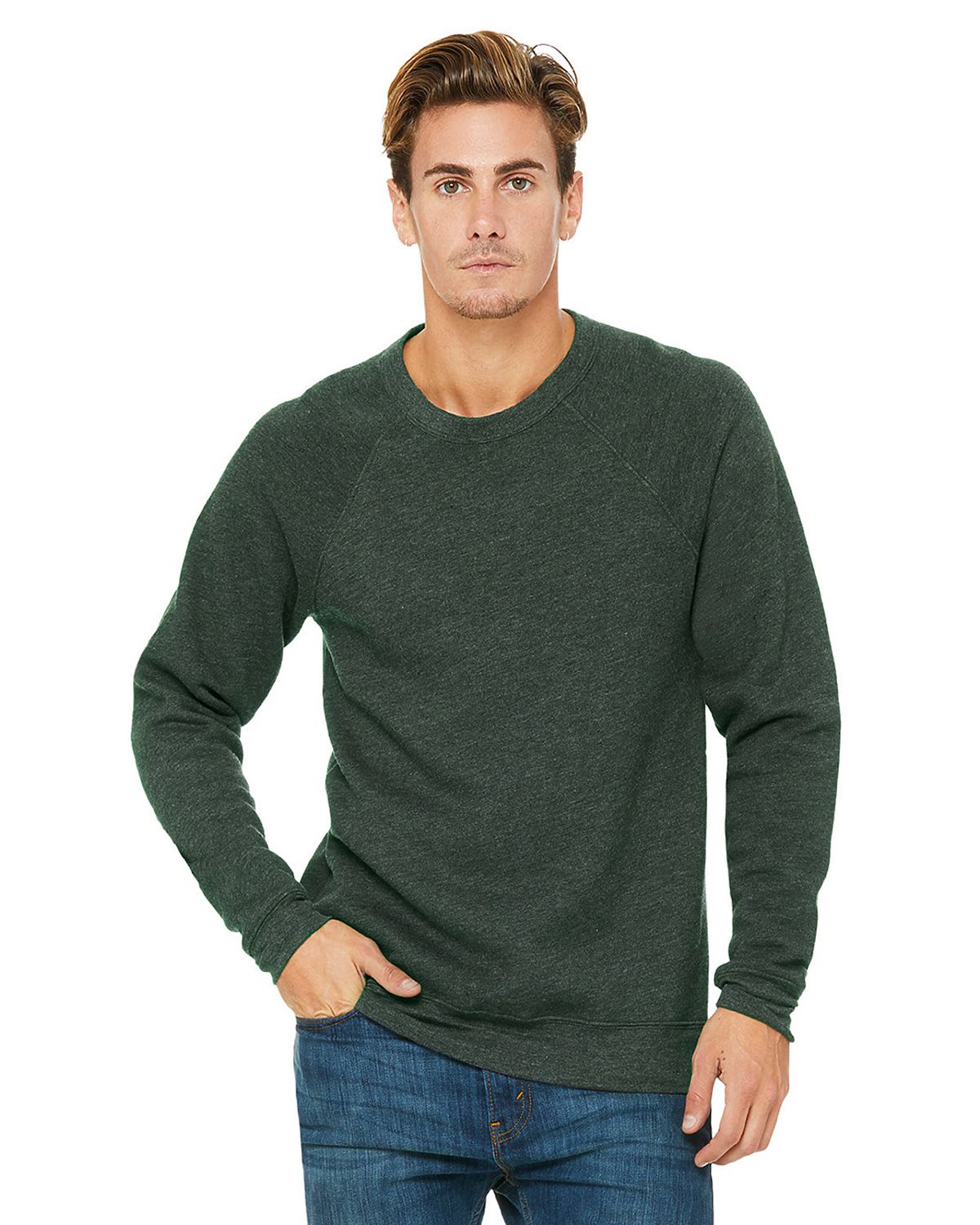 3901 Bella + Canvas Unisex Sponge Fleece Raglan Crewneck Sweatshirt
