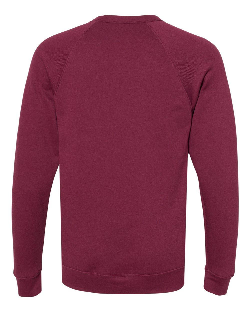 3901 Bella + Canvas Unisex Sponge Fleece Raglan Crewneck Sweatshirt - Back Image