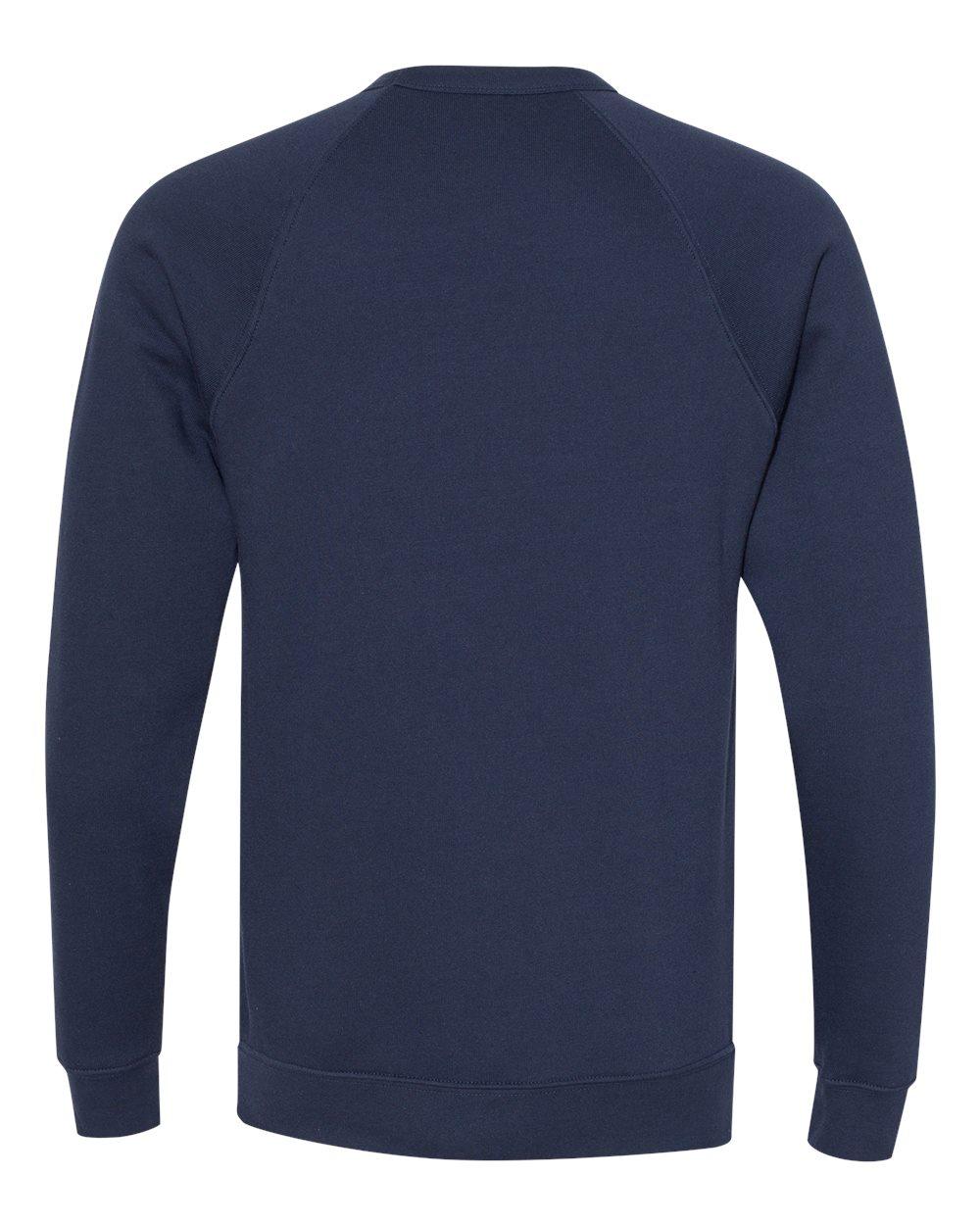 3901 Bella + Canvas Unisex Sponge Fleece Raglan Crewneck Sweatshirt - Back Image